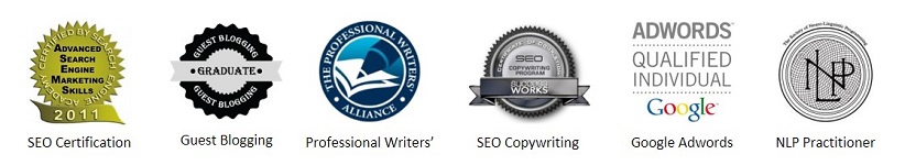 List of Jonathan's copywriting certifications